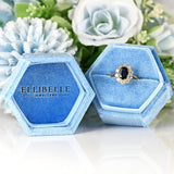 Ellibelle Jewellery Vintage 1988 Sapphire & Diamond 18ct Gold Cluster Ring (1.30cts)