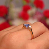 Ellibelle Jewellery Vintage 1988 Sapphire & Diamond 18ct Gold Three-Stone Trilogy Ring