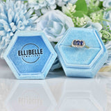 Ellibelle Jewellery Vintage 1988 Sapphire & Diamond Triple Cluster Ring