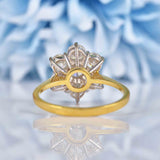 Ellibelle Jewellery Vintage 1989 Diamond 18ct Gold Daisy Cluster Engagement Ring (1.60cts)