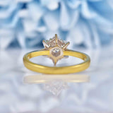 Ellibelle Jewellery Vintage 1989 Diamond 18ct Gold Daisy Cluster Ring