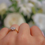 Ellibelle Jewellery Vintage 1989 Diamond 18ct Gold Daisy Cluster Ring