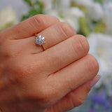 Ellibelle Jewellery Vintage 1989 Diamond 18ct Gold Daisy Cluster Ring