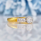 Ellibelle Jewellery Vintage 1989 Diamond 18ct Gold Solitaire Engagement Ring (0.42cts)