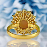 Ellibelle Jewellery Vintage 1989 Opal & Diamond 18ct Gold Cluster Ring