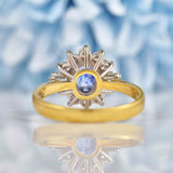 Ellibelle Jewellery Vintage 1989 Sapphire & Diamond 18ct Gold Cluster Ring
