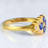 Ellibelle Jewellery Vintage 1989 Sapphire & Diamond 18ct Gold Ring