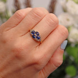 Ellibelle Jewellery Vintage 1989 Sapphire & Diamond 18ct Gold Ring