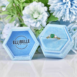 Ellibelle Jewellery Vintage 1990 Emerald & Diamond 18ct Gold Three Stone Engagement Ring