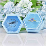 Ellibelle Jewellery Vintage 1990 Sapphire & Diamond 18ct Gold Cluster Ring