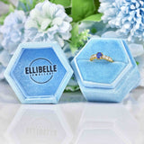 Ellibelle Jewellery Vintage 1991 Blue Sapphire & Diamond 18ct Gold Ring