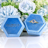 Ellibelle Jewellery Vintage 1991 Ceylon Sapphire & Diamond 18ct Gold Ring