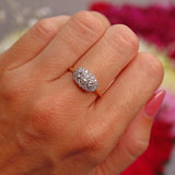 Ellibelle Jewellery Vintage 1991 Diamond 18ct Gold Bezel-Set Cluster Ring (0.70cts)