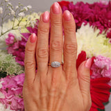 Ellibelle Jewellery Vintage 1991 Diamond 18ct Gold Bezel-Set Cluster Ring (0.70cts)