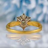 Ellibelle Jewellery Vintage 1991 Diamond 18ct Gold Daisy Cluster Ring