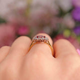 Ellibelle Jewellery Vintage 1992 Ruby & Diamond 18ct Gold Cluster Ring