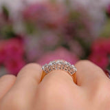 Ellibelle Jewellery Vintage 1993 18ct Gold Diamond Five-Stone Half Eternity Band Ring (1.40cts)