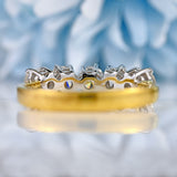 Ellibelle Jewellery Vintage 1993 18ct Gold Diamond Five-Stone Half Eternity Band Ring (1.40cts)