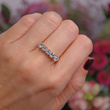 Ellibelle Jewellery Vintage 1993 18ct Gold Diamond Five-Stone Half Eternity Band Ring (1.40cts)