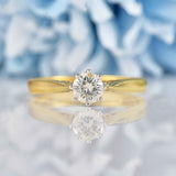 Ellibelle Jewellery Vintage 1993 Diamond 18ct Gold Solitaire Engagement Ring (0.52ct)