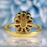Ellibelle Jewellery Vintage 1994 Opal & Diamond 18ct Gold Cluster Engagement Ring