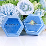 Ellibelle Jewellery Vintage 1994 Opal & Diamond 18ct Gold Cluster Engagement Ring