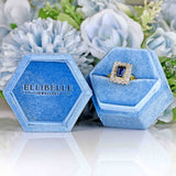 Ellibelle Jewellery Vintage 1994 Sapphire & Diamond 18ct Gold Cluster Ring