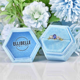 Ellibelle Jewellery Vintage 1994 Sapphire & Diamond 18ct Gold Three Stone Engagement Ring