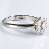 Ellibelle Jewellery Vintage 1995 Diamond 18ct White Gold Daisy Cluster Ring