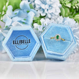 Ellibelle Jewellery Vintage 1995 Emerald & Diamond 18ct Gold Cluster Ring