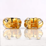 Ellibelle Jewellery Vintage 1995 Two-Tone 18ct Gold Chunky Hoop Earrings