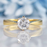 Ellibelle Jewellery Vintage 1996 Diamond 18ct Gold Solitaire Engagement Ring (0.54ct)