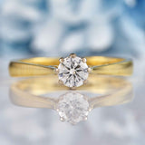 Ellibelle Jewellery Vintage 1996 Diamond Solitaire Engagement Ring (0.35ct)