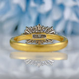 Ellibelle Jewellery Vintage 1996 Vari-Cut Diamond 18ct Gold Cluster Ring