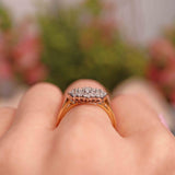 Ellibelle Jewellery Vintage 1996 Vari-Cut Diamond 18ct Gold Cluster Ring