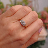 Ellibelle Jewellery Vintage 1996 Vari-Cut Diamond 18ct Gold Cluster Ring