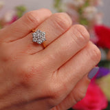 Ellibelle Jewellery Vintage 1997 Diamond 18ct Gold Daisy Cluster Ring (1.00ct)
