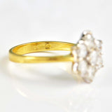 Ellibelle Jewellery Vintage 1997 Diamond 18ct Gold Daisy Cluster Ring (1.00ct)
