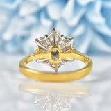 Ellibelle Jewellery Vintage 1997 Diamond 18ct Gold Daisy Cluster Ring (1.00ct)