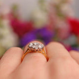 Ellibelle Jewellery Vintage 1997 Diamond 18ct Gold Daisy Cluster Ring (1.00ct)