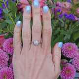 Ellibelle Jewellery Vintage 1997 Diamond 18ct White Gold Daisy Cluster Ring