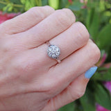 Ellibelle Jewellery Vintage 1997 Diamond 18ct White Gold Daisy Cluster Ring