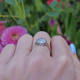Ellibelle Jewellery Vintage 1997 Diamond 18ct White Gold Daisy Cluster Ring