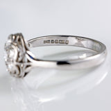 Ellibelle Jewellery Vintage 1997 Diamond 18ct White Gold Daisy Cluster Ring