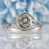 Ellibelle Jewellery Vintage 1997 Diamond 18ct White Gold Daisy Cluster Ring