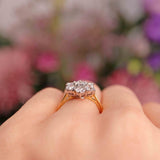 Ellibelle Jewellery Vintage 1998 Diamond 18ct Gold Daisy Cluster Ring (1.40cts)