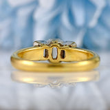 Ellibelle Jewellery Vintage 1998 Emerald-Cut Diamond 18ct Gold Three-Stone Engagement Ring (0.90cts)