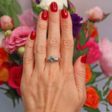 Ellibelle Jewellery Vintage 1999 Cabochon Emerald 18ct Gold Single-Stone Solitaire Ring