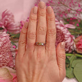 Ellibelle Jewellery Vintage 9ct Gold Multi-Gem Cluster Ring