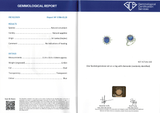 Ellibelle Jewellery Vintage Boodles Unheated 6.43 Carat Sapphire & Diamond Platinum Cluster Ring